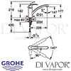 Grohe Eurosmart Single-Lever Sink Mixer Dimensions